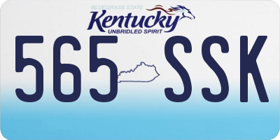 KY license plate 565SSK