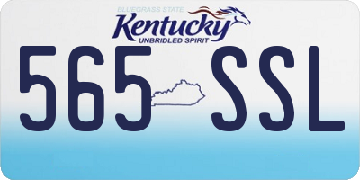 KY license plate 565SSL