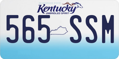 KY license plate 565SSM