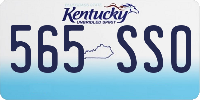 KY license plate 565SSO