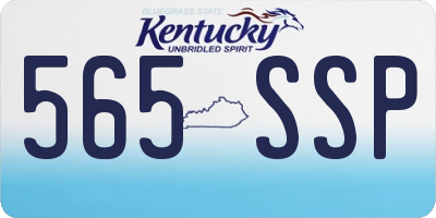 KY license plate 565SSP