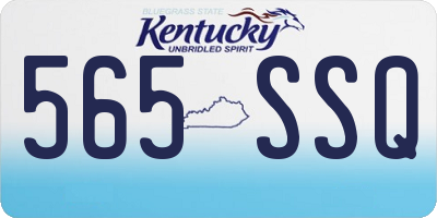KY license plate 565SSQ