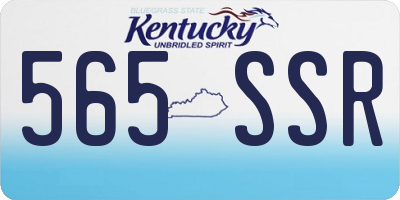 KY license plate 565SSR