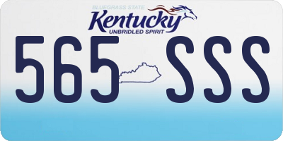 KY license plate 565SSS