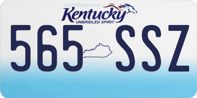 KY license plate 565SSZ