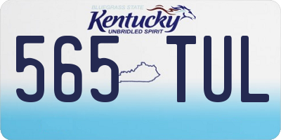 KY license plate 565TUL