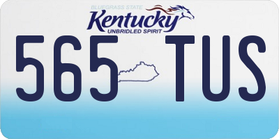 KY license plate 565TUS