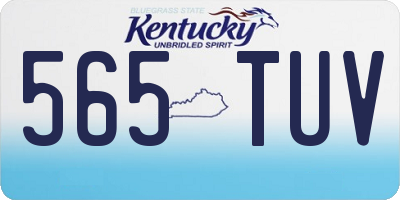 KY license plate 565TUV