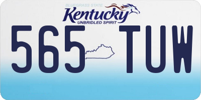 KY license plate 565TUW