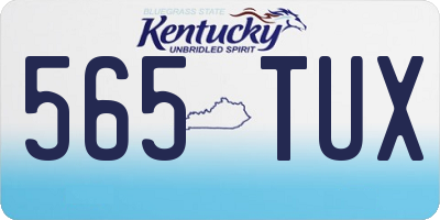 KY license plate 565TUX