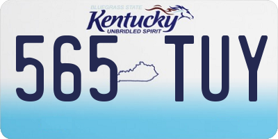 KY license plate 565TUY