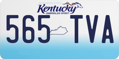 KY license plate 565TVA
