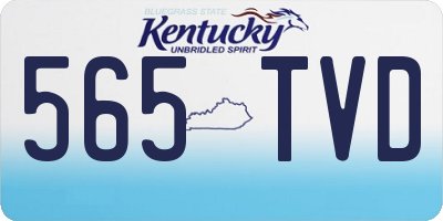 KY license plate 565TVD