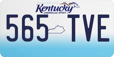 KY license plate 565TVE