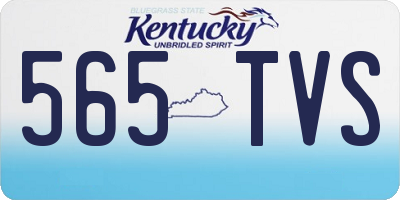 KY license plate 565TVS