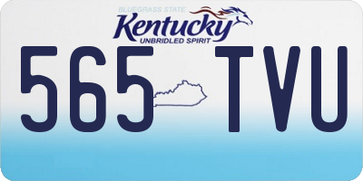 KY license plate 565TVU