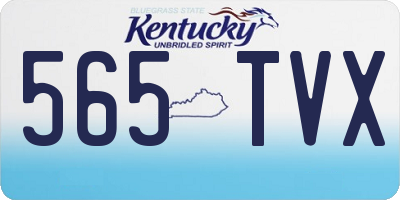 KY license plate 565TVX