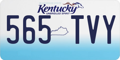 KY license plate 565TVY