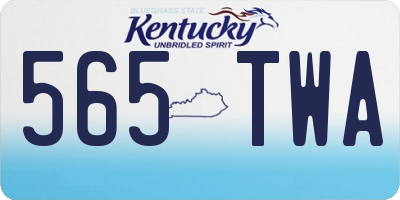 KY license plate 565TWA