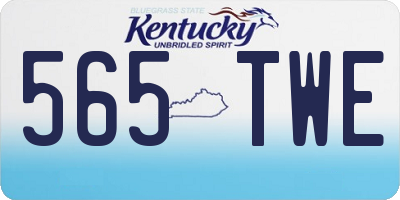 KY license plate 565TWE