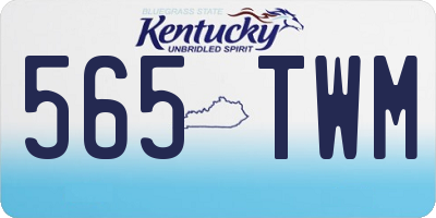 KY license plate 565TWM