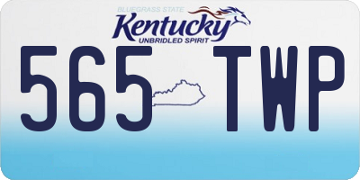 KY license plate 565TWP