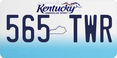 KY license plate 565TWR