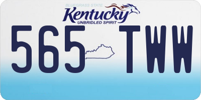KY license plate 565TWW