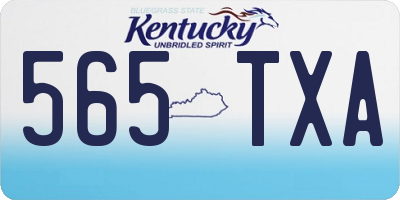 KY license plate 565TXA