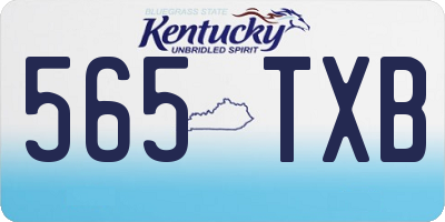 KY license plate 565TXB