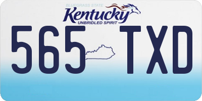 KY license plate 565TXD