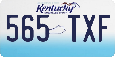KY license plate 565TXF