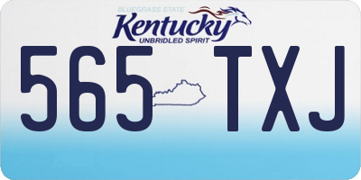 KY license plate 565TXJ