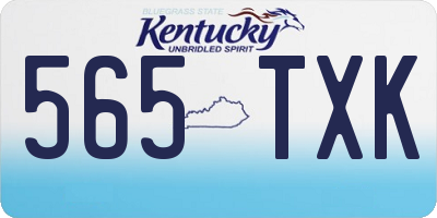 KY license plate 565TXK