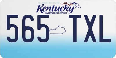 KY license plate 565TXL