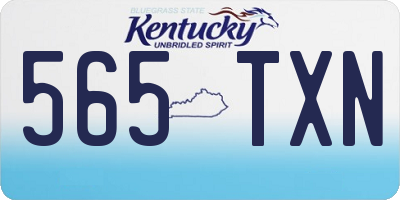 KY license plate 565TXN