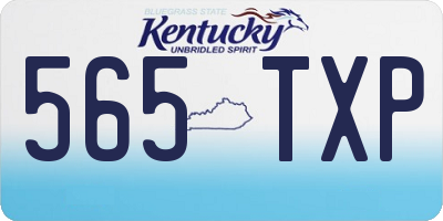 KY license plate 565TXP