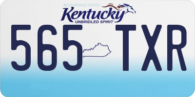 KY license plate 565TXR