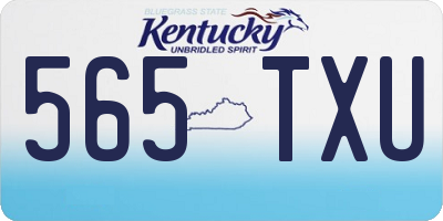 KY license plate 565TXU