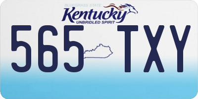 KY license plate 565TXY