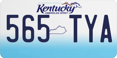 KY license plate 565TYA