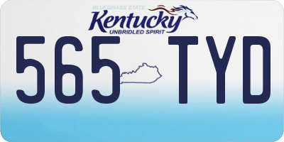 KY license plate 565TYD