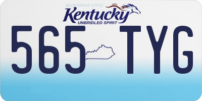 KY license plate 565TYG