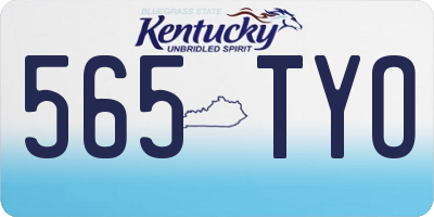 KY license plate 565TYO