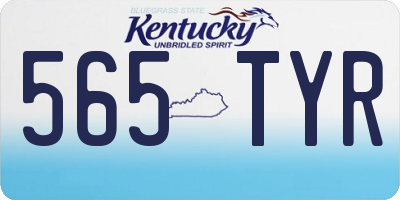KY license plate 565TYR