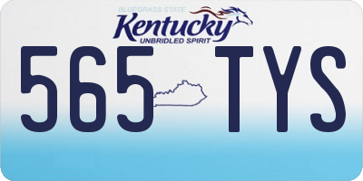 KY license plate 565TYS