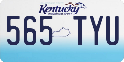 KY license plate 565TYU