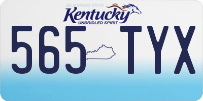 KY license plate 565TYX