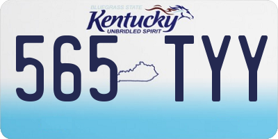 KY license plate 565TYY