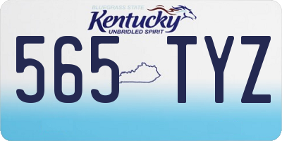 KY license plate 565TYZ